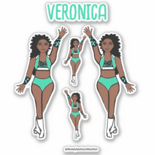 Adesivo Adicionar um nome Dancer Stickers Mint / Branco/ P