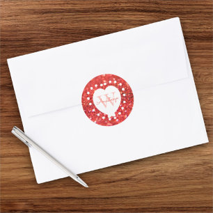 Adesivo Adicionar Um Nome Monograma Coral Brilho Branco