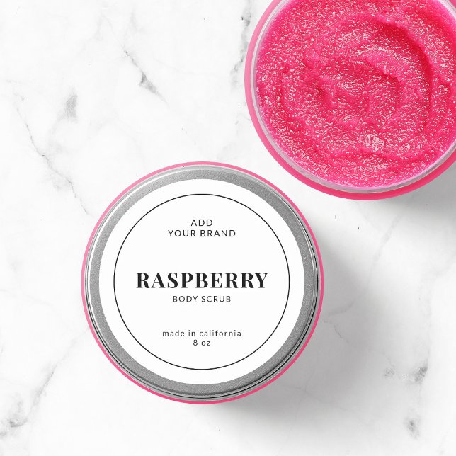 Adesivo Adicione moderno rótulo de produto de borda preta  (Criador carregado)