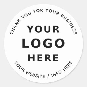 Adesivo Adicione O Logotipo Da Sua Empresa Obrigado Minima