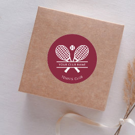 Adesivo Adicione o nome do seu clube de Tênis qualquer cor