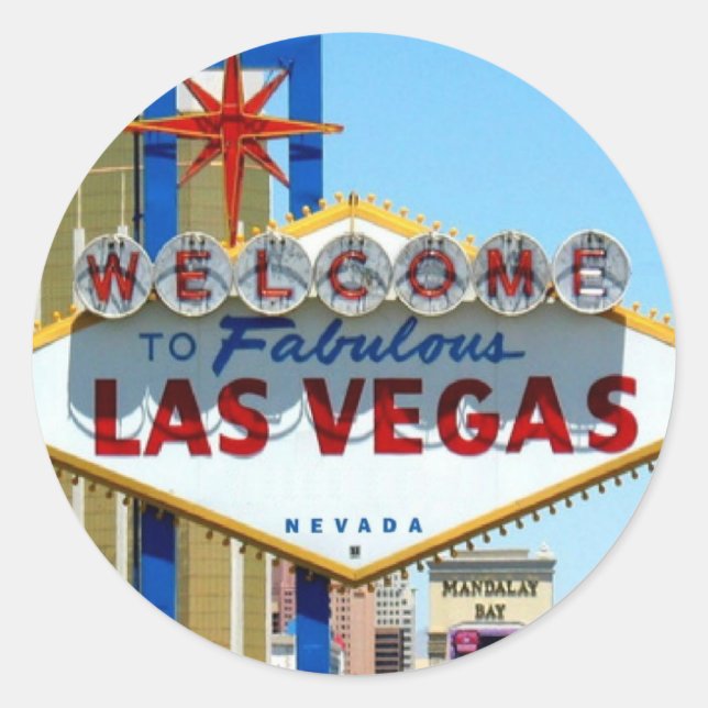 Adesivo ADICIONE O SEU NOME LAS VEGAS Sticker! (Frente)