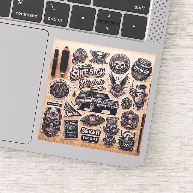 Adesivo Adicione O Seu Próprio "Vinheta De Vinilo De Corte (Detalhe)