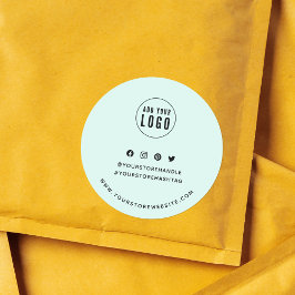 Adesivo Adicione seu logotipo de mídia social Marca de cor