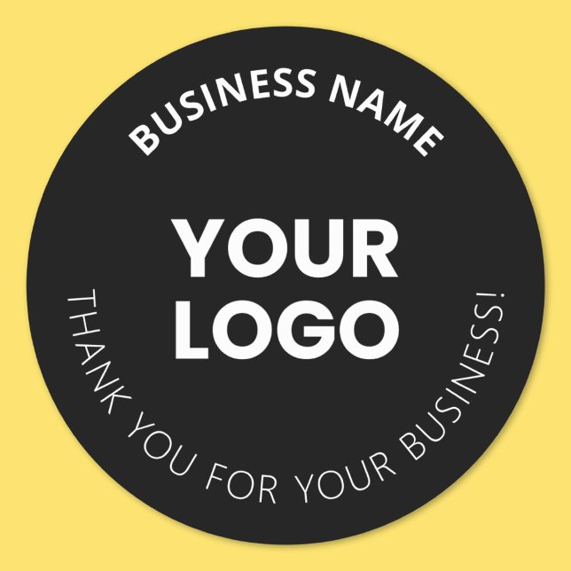 Adesivo Adicione seu logotipo e mensagem de agradecimento  (Criador carregado)