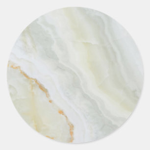 Adesivo Adicione Seu Logotipo Mármore Ouro Branco Moderno 