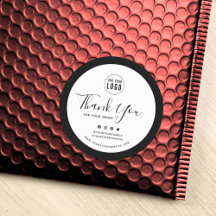 Adicione seu logotipo Mídia social Obrigado Borda