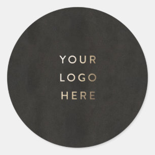 Adesivo Adicione seu logotipo Quadro preto simples moderno