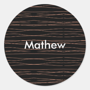 Adesivo Adicione seu nome letra homem monograma simples mi