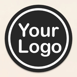 Adesivo Adicione seu próprio fundo preto do logotipo