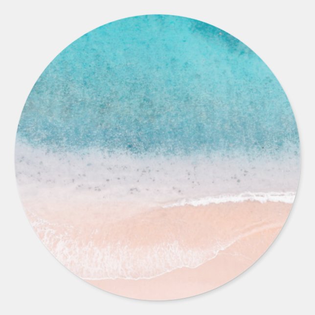 Adesivo Adicione seu Vazio de texto Modelo de praia areia  (Frente)