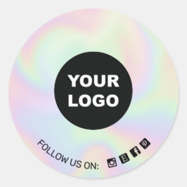 Adesivo Adicione seus ícones do logotipo nas mídias sociai