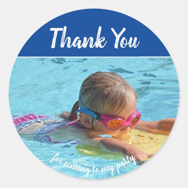 Adesivo Adicione Sua Própria Foto Aniversário Obrigado Sti (Frente)