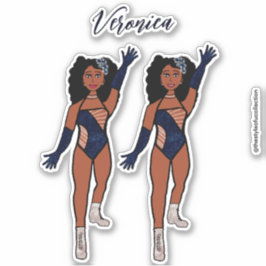 Adesivo Adicione um nome Dancer Sticker Indigo e Ouros A