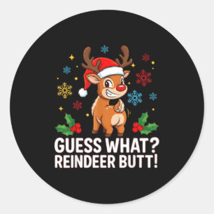 Adesivo Adivinhe O Que Renas Bunda Engraçado Natal Homens