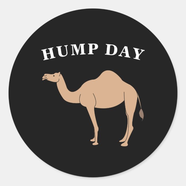 Adesivo Adivinhem Que Dia É O Deserto Do Camelo Hump Day (Frente)