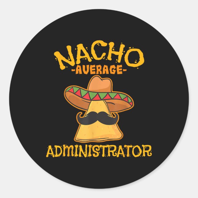 Adesivo Administrador Médio de Nacho Cinco de Mayo (Frente)