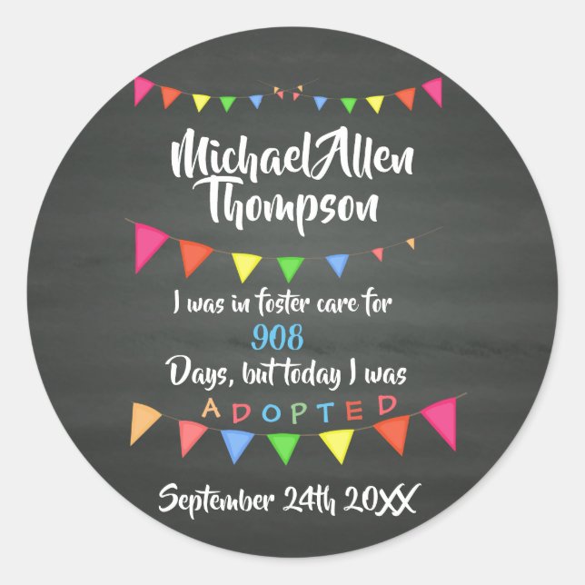 Adesivo Adoção Do Partido Dos Vinheiros De Proteção Foster (Frente)