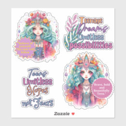 Adesivo Adolescente Sonha Com Vinheta De Vinilo Com Corte