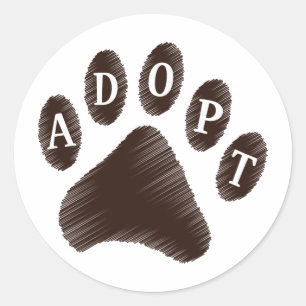 Adesivo Adopção animal