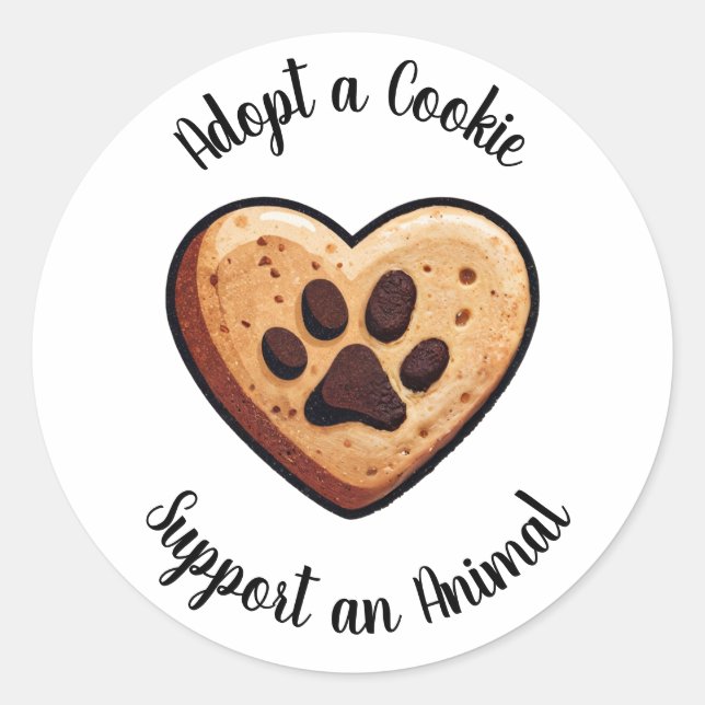 Adesivo Adopt a Cookie Animal Rescue Support (Frente)