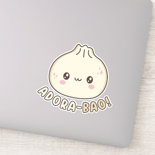 Adesivo Adora-Bao Cute Kawaii Bao Dumpling Pun Lover (Detalhe)