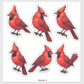 Adesivo Adorable Cardinal Bird Sticker Collection