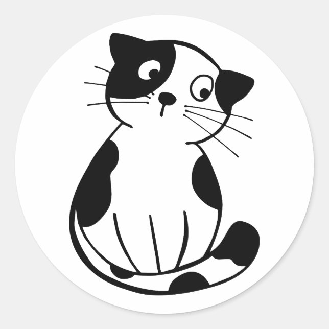Adesivo Adorable Cat Theme Sticker Crafted for Personal Fl (Frente)
