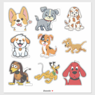 Adesivo Adorable Doggie Sticker Set-Perfect for Pet Lovers