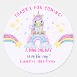 Adesivo Adorable Unicorn Birthday Girl