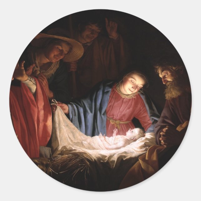 Adesivo Adoração dos Pastores por Honthorst (Frente)
