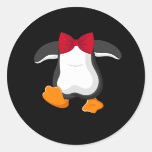 Adesivo Adorável Arco de Penguin Tuxedo Tie Halloween