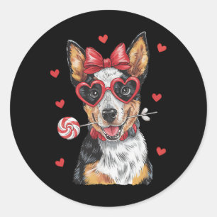 Adesivo Adorável Australian Cattle Dog Lambe Pirulito Vale