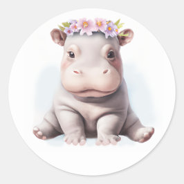 Adesivo Adorável Bebê Hippopotamus