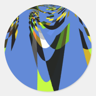 Adesivo Adorável Blue African Tribal Motif Pattern Art Imp