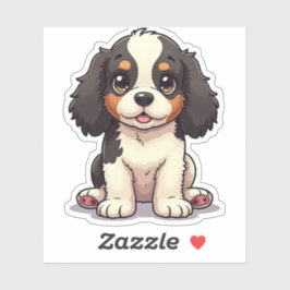 Adesivo Adorável cachorrinho Cocker Spaniel – estilo Chibi