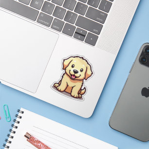 Adesivo Adorável Cachorrinho Golden Retriever – Estilo Chi