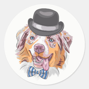 Adesivo Adorável Cachorro Pastor Australiano Fã