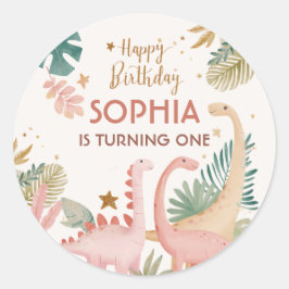 Adesivo Adorável Dino Rosa