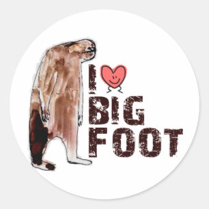 Adesivo Adorável! EU AMO o design de <3 BIGFOOT que