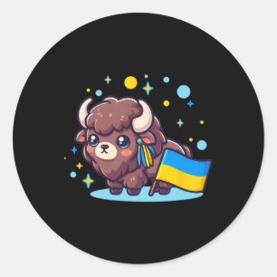 Adesivo Adorável Fã Ucraniano Bynner Bandeira da Ucrânia B