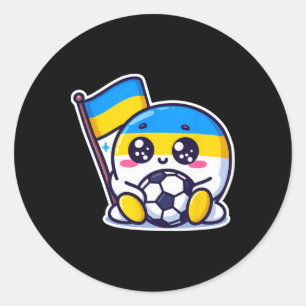 Adesivo Adorável Fã Ucraniano Nner Bandeira da Ucrânia Des