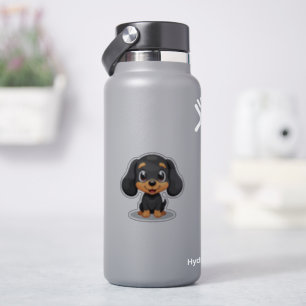 Adesivo Adorável Filhote de Dachshund – Estilo Chibi