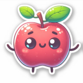 Adesivo adorável fruta de maçã kawaii
