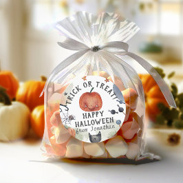 Adesivo Adorável Halloween de Aniversário de criança de Aq