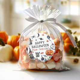 Adesivo Adorável Halloween de Aniversário de criança de Aq