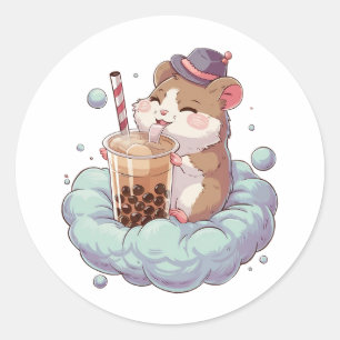 Adesivo Adorável Hamster de Cartoon: Cozy, Kawaii Vibes