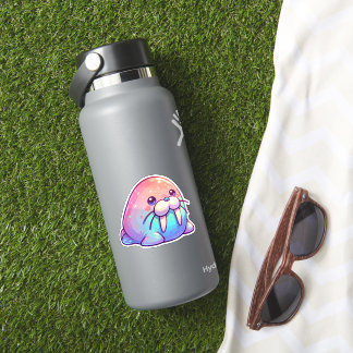 Adesivo Adorável Kawaii Charme Espelhante Morsa Pastel