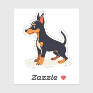 Adesivo Adorável Manchester Terrier, Cubist Charm, Pequeno