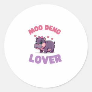Adesivo Adorável MOO DENG AMOR Beleza Hobbyista Hippo Revo